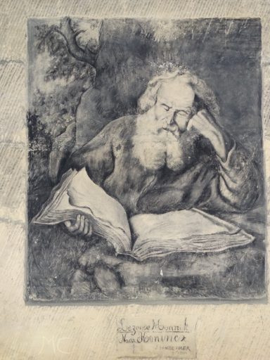 lezende monnik